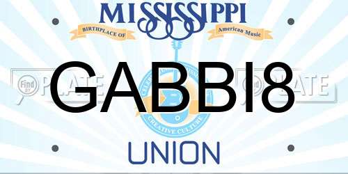 GABBI8 Mississippi License Plate