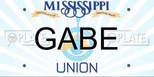 GABE Mississippi License Plate
