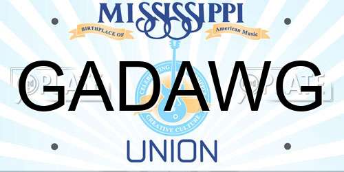GADAWG Mississippi License Plate