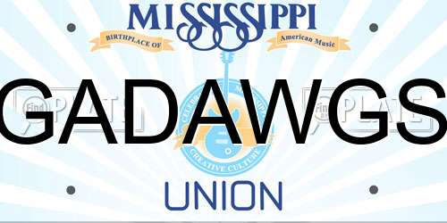 GADAWGS Mississippi License Plate