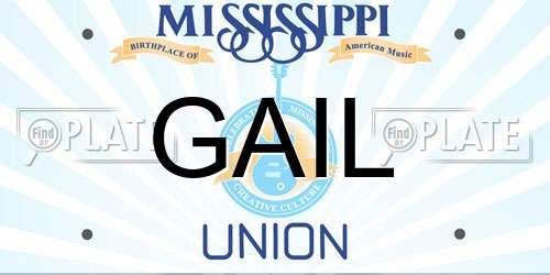 GAIL Mississippi License Plate