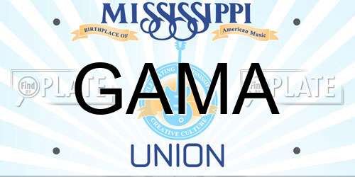 GAMA Mississippi License Plate