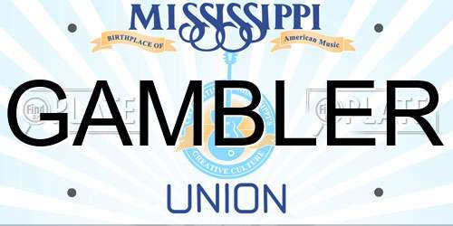 GAMBLER Mississippi License Plate
