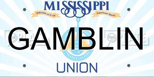 GAMBLIN Mississippi License Plate