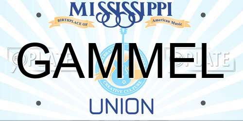 GAMMEL Mississippi License Plate