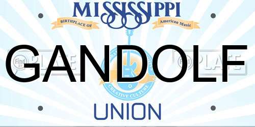 GANDOLF Mississippi License Plate