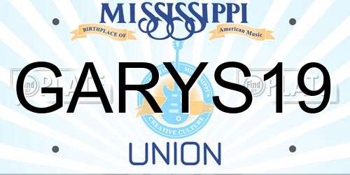 GARYS19 Mississippi License Plate