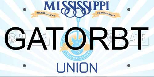 GATORBT Mississippi License Plate