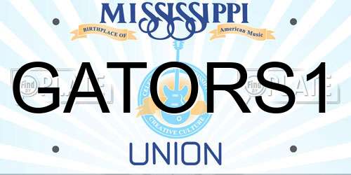 GATORS1 Mississippi License Plate