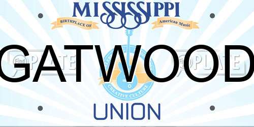 GATWOOD Mississippi License Plate