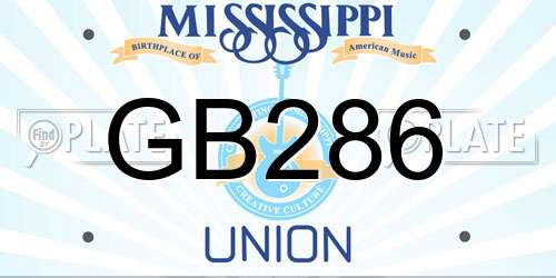 GB286 Mississippi License Plate