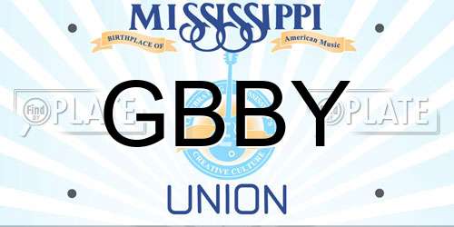 GBBY Mississippi License Plate