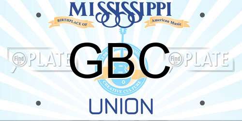 GBC Mississippi License Plate