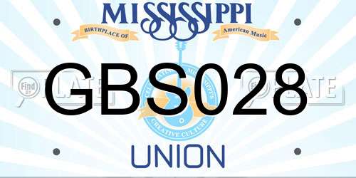 GBS028 Mississippi License Plate