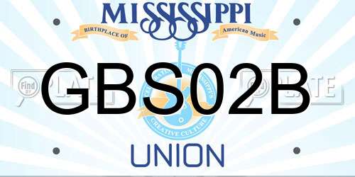 GBS02B Mississippi License Plate