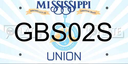 GBS02S Mississippi License Plate