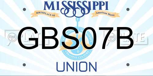 GBS07B Mississippi License Plate