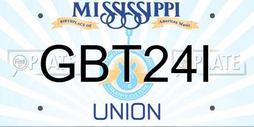 GBT24I Mississippi License Plate