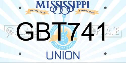 GBT741 Mississippi License Plate