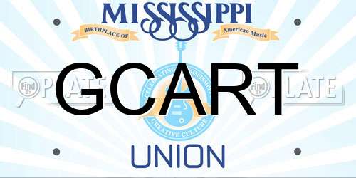 GCART Mississippi License Plate