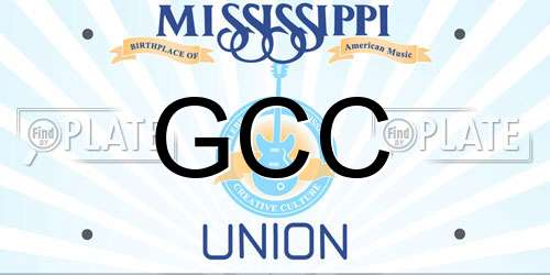GCC Mississippi License Plate