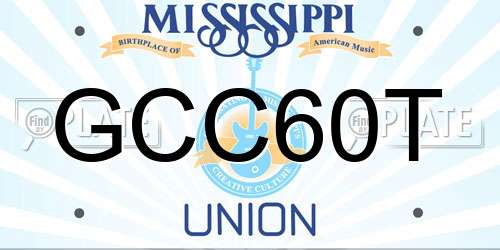 GCC60T Mississippi License Plate