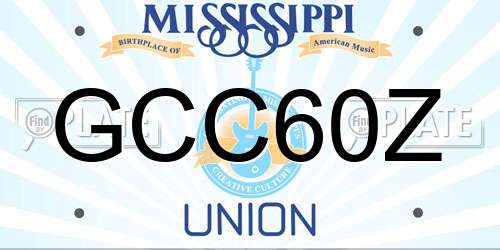 GCC60Z Mississippi License Plate
