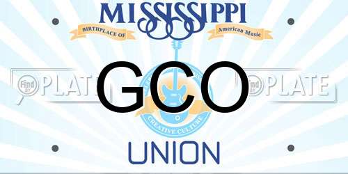 GCO Mississippi License Plate