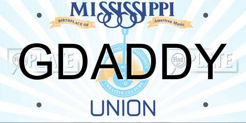 GDADDY Mississippi License Plate