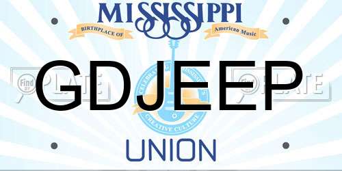 GDJEEP Mississippi License Plate