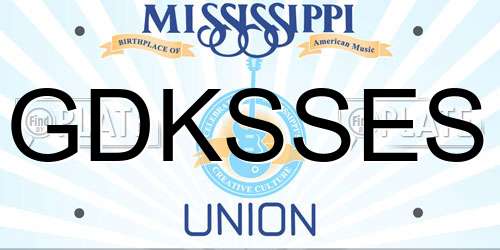 GDKSSES Mississippi License Plate