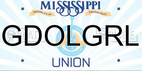 GDOLGRL Mississippi License Plate