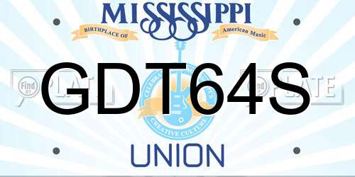 GDT64S Mississippi License Plate