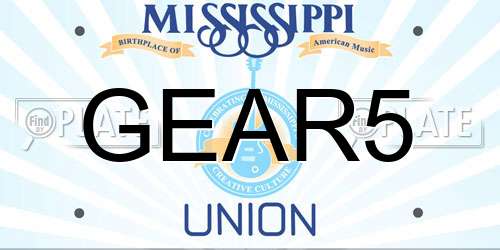 GEAR5 Mississippi License Plate