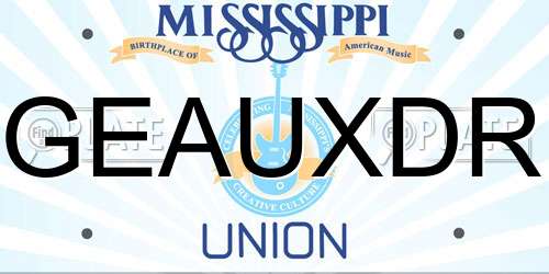 GEAUXDR Mississippi License Plate