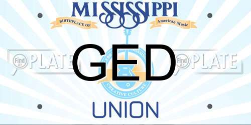 GED Mississippi License Plate