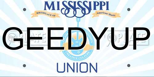GEEDYUP Mississippi License Plate
