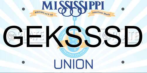 GEKSSSD Mississippi License Plate