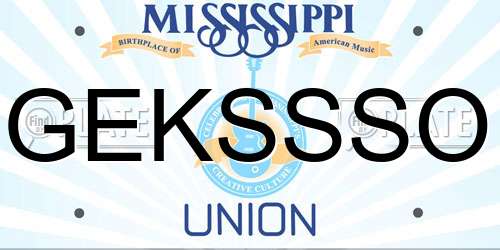 GEKSSSO Mississippi License Plate