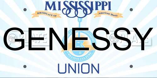 GENESSY Mississippi License Plate
