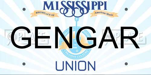 GENGAR Mississippi License Plate