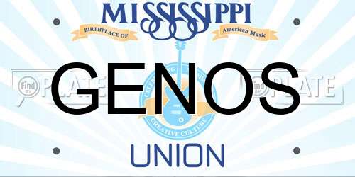 GENOS Mississippi License Plate