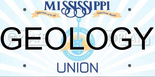GEOLOGY Mississippi License Plate