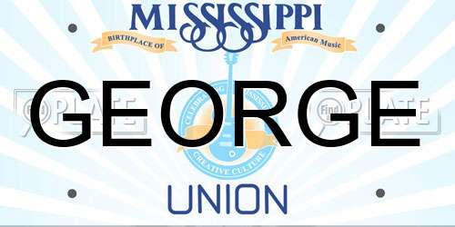 GEORGE Mississippi License Plate