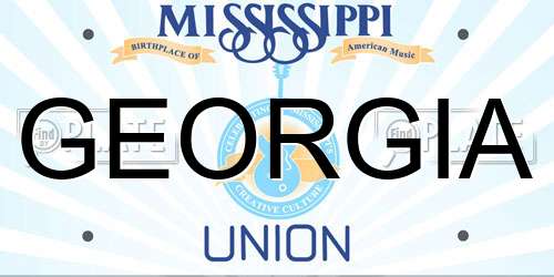 GEORGIA Mississippi License Plate