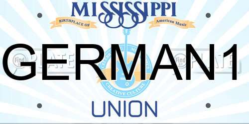 GERMAN1 Mississippi License Plate