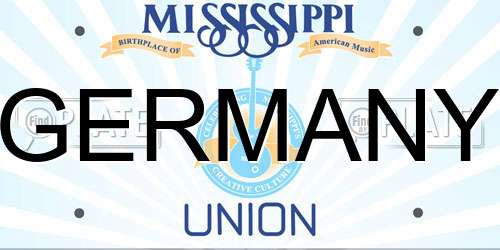 GERMANY Mississippi License Plate