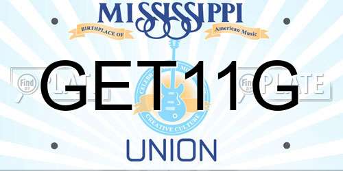 GET11G Mississippi License Plate