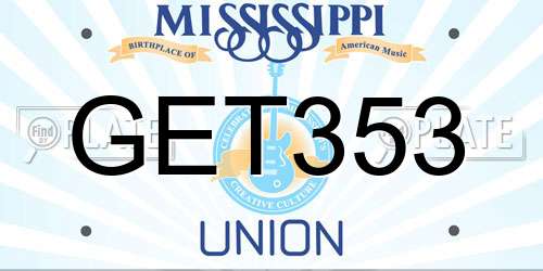 GET353 Mississippi License Plate