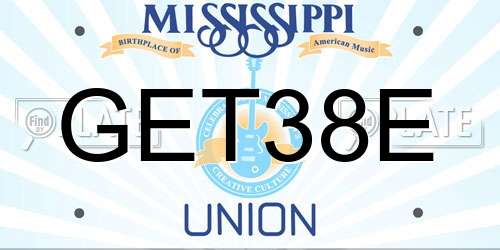 GET38E Mississippi License Plate